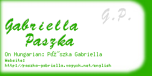 gabriella paszka business card